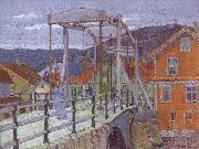 Harold  Gilman Canal Bridge oil painting artist